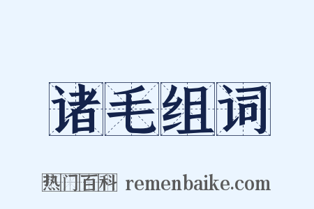 诸毛组词是什么意思的图片